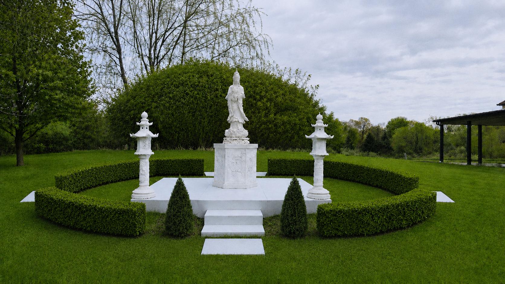 觀音菩薩立像庭園 · Guanyin garden at Amitabha Village