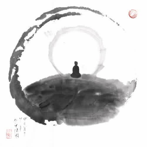 圓相禪修 · ink wash circle